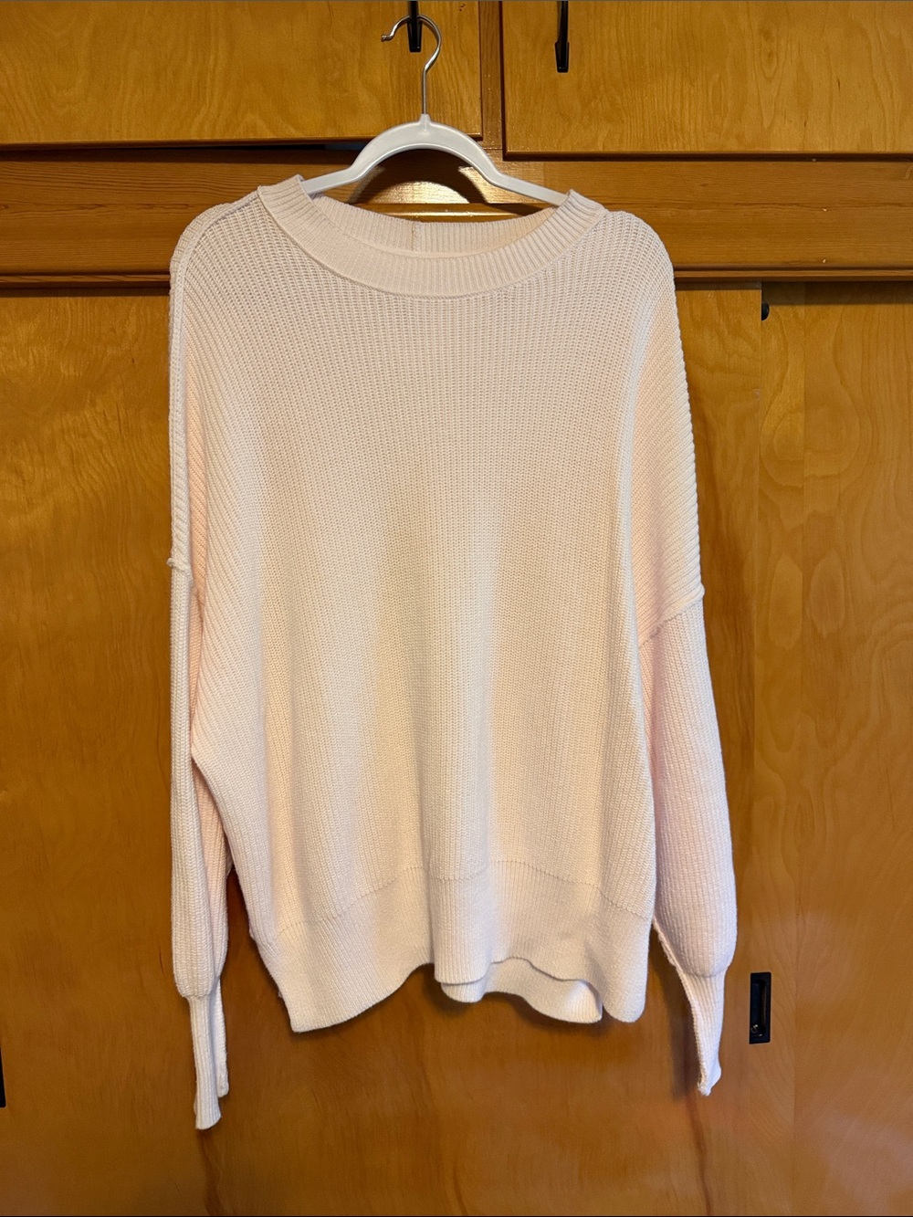 aerie Light Pink Relaxed Crewneck Sweater